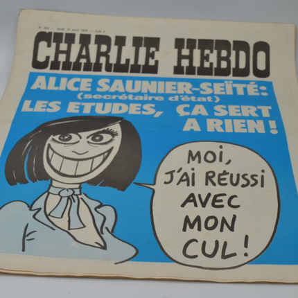 Charlie Hebdo N° 283 - Alice Saunier-Seïte - 15-04-1976 - livre magazine