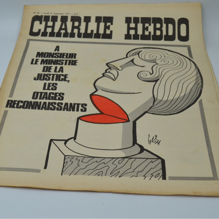 Charlie Hebdo N° 45 - A Monsieur Le Ministre De La Justice, Les Otages Reconnaissants - 27-09-1971 - livre magazine