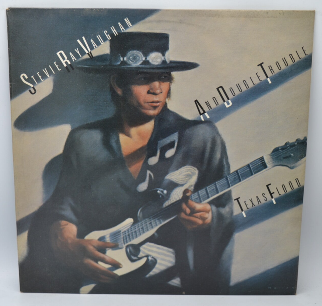 And double trouble Texas Flood Stevie Ray Vaughan - 33 rpm vinyl record