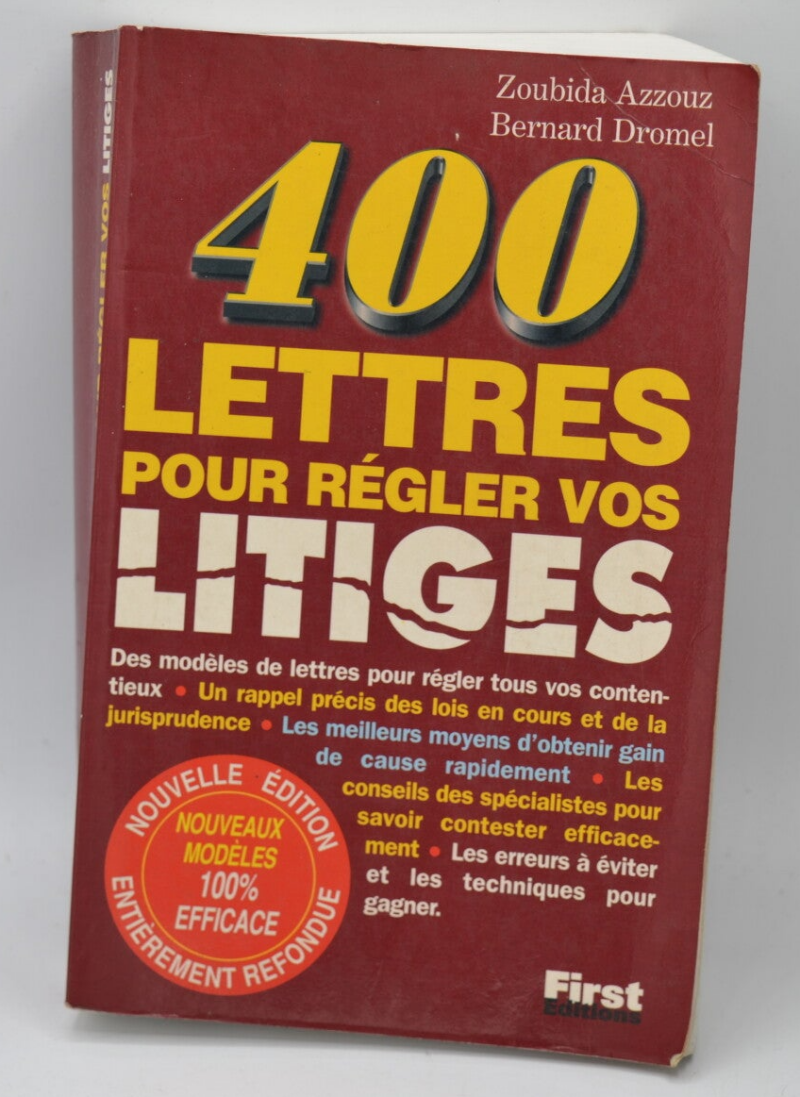 400 Briefvorlagen zur Beilegung Ihrer Streitigkeiten - Zoubida Azzouz - 2000 - Buch