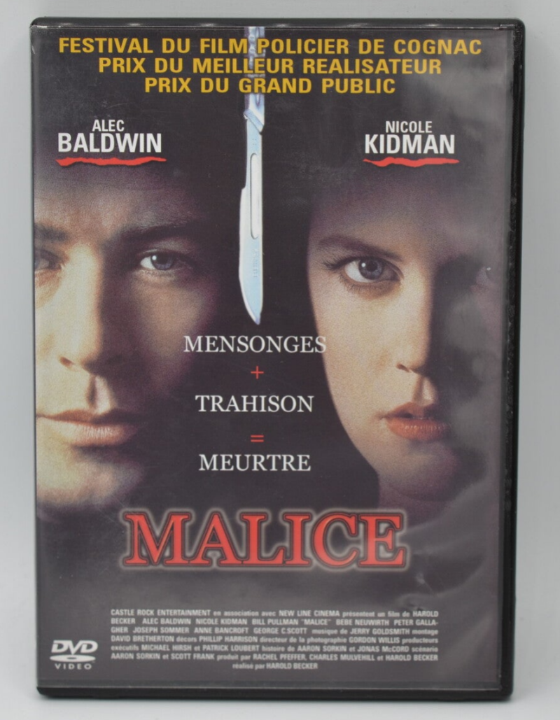 Malice – Alec Baldwin – DVD – Thriller