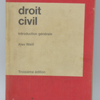 Allgemeine Einführung in das Zivilrecht - Weill Alex - 1973 - Buch