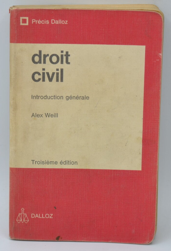 Droit Civil Introduction Générale - Weill Alex - 1973 - livre