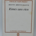 Rhymes without anything - Arlette Arroyo-Malitte - 1986 - book