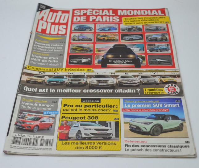Spécial mondial de Paris - Auto plus - n°1780 - A. 2022 - revue - voiture