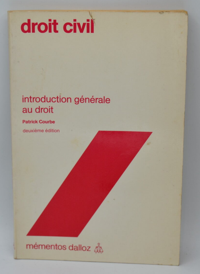 Zivilrecht: Allgemeine Einführung in das Recht - Patrick Courbe - 1990 - Buch