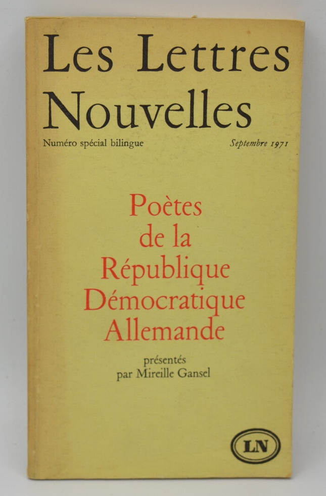 Poètes de la république démocratique allemande spécial bilingue - Mireille Gansel - 1971 - livre