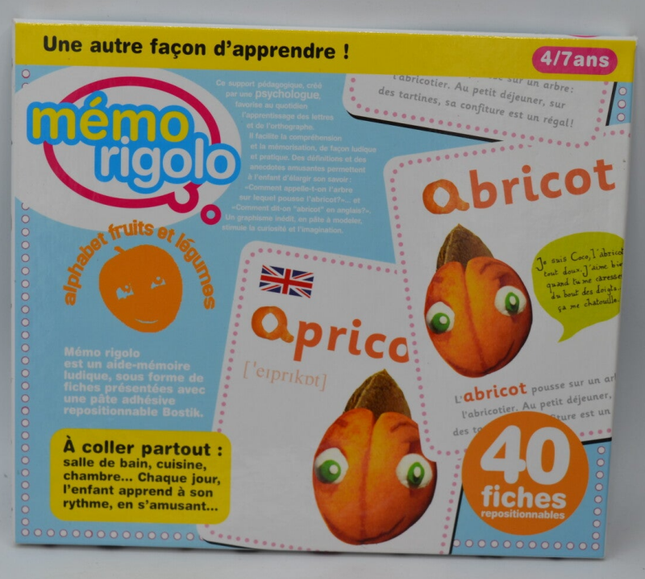 Lustiges Alphabet Obst und Gemüse Memo 4/7 Jahre - Brettspiel