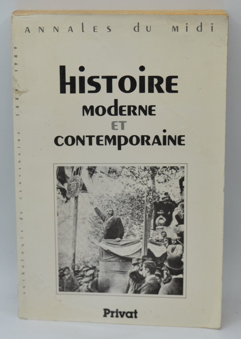 Histoire moderne et contemporaine- Annales du midi - 1989 - livre