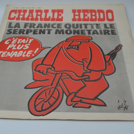 Charlie Hebdo N°279 - La France quitte le serpent monétaire - 18-03-1976 - livre magazine