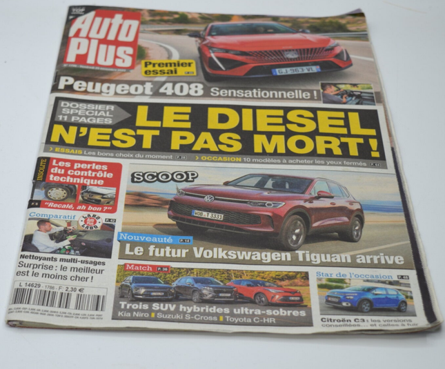 Peugeot 408 le diesel n'est pas mort - Auto plus - n°1786 - A. 2022 - revue - voiture