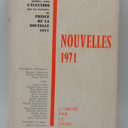 Nouvelles 1971 - L'amitié par le livre - 1971 - livre