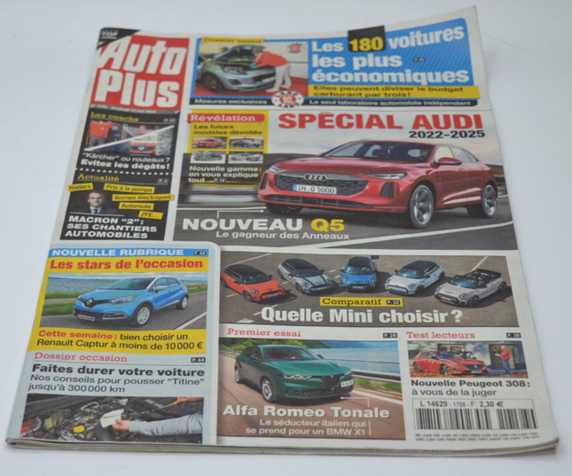 Spécial Audi les 180 voitures les plus économiques - Auto plus - n°1758 - A. 2022 - revue - voiture