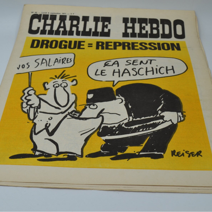 Charlie Hebdo Nr. 42 - Drogen = Repression - 06.09.1971 - Zeitschriftenbuch