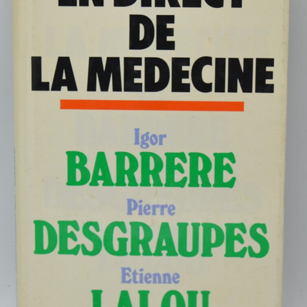Live From Medicine - Barrere Igor - 1976 - Buch