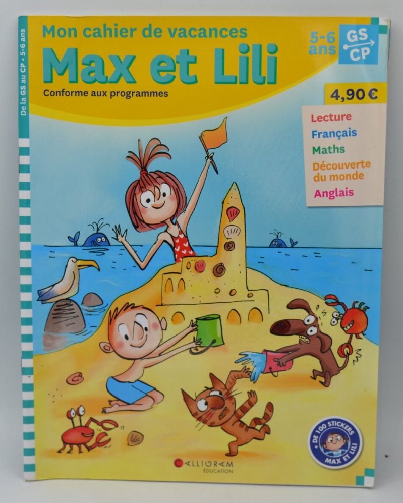 Cahier de vacances Max et Lili GS/CP - Dominique de Saint-Mars - 2024 - livre