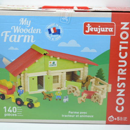 Jeujura Holz-Traktorspiel – 140 Teile