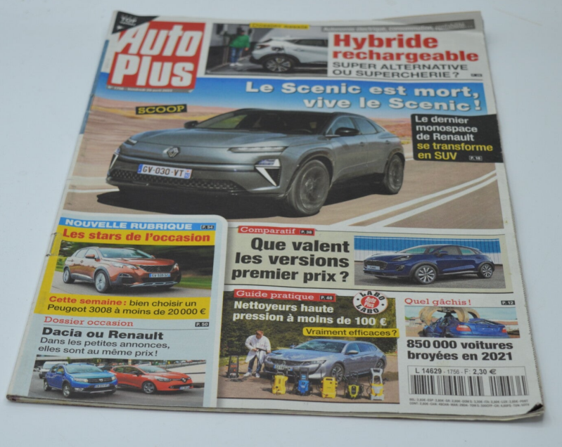 Hybride rechargeable Le Scenic est mort vive le Scenic - Auto plus - n°1756 - A. 2022 - revue - voiture
