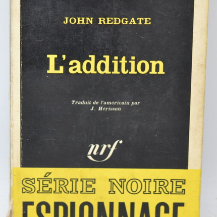 L'addition - John Redgate - 1968 - livre