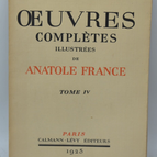 Oeuvres complètes illustrées de Anatole France Tome IV - 1925 - livre