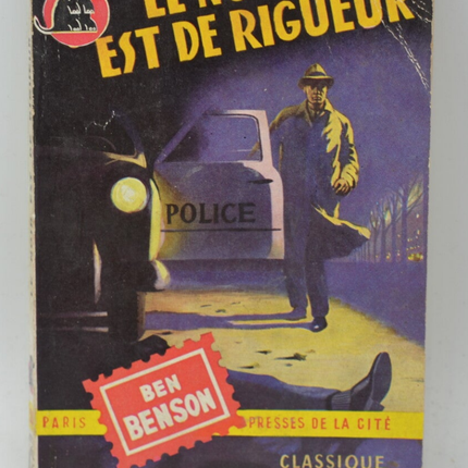 Le Noir est de rigueur - Ben Benson - 1956 - livre