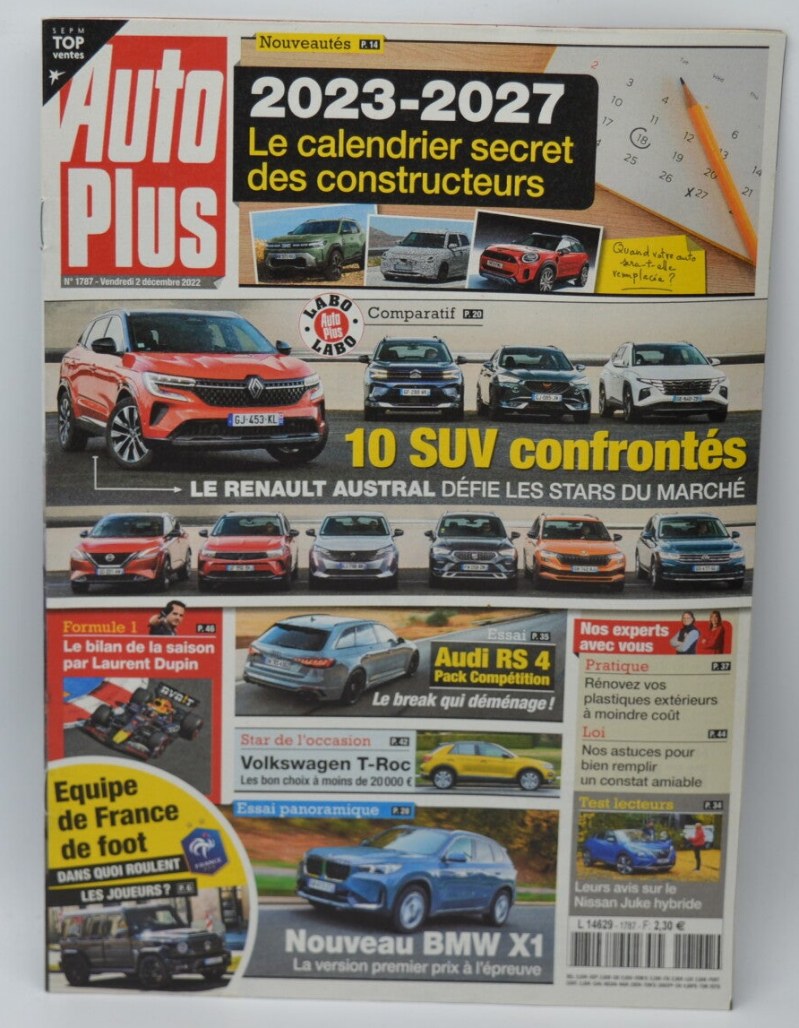 10 SUV confrontés le calendrier secret des constructeurs - Auto plus - n°1787 - A. 2022 - revue - voiture