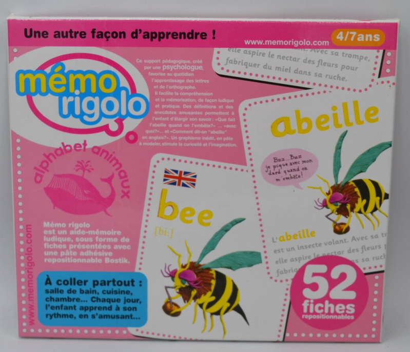 Funny Animal Alphabet Memo 4/7 years - board game