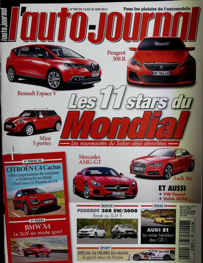 The 11 stars of the World Cup - L'auto journal - n°909 - 2014 - review - car