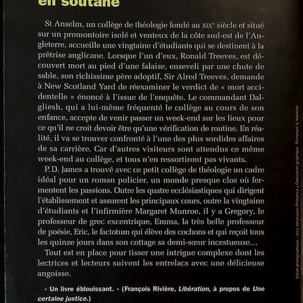 Meurtres en soutane - Phyllis Dorothy James - livre
