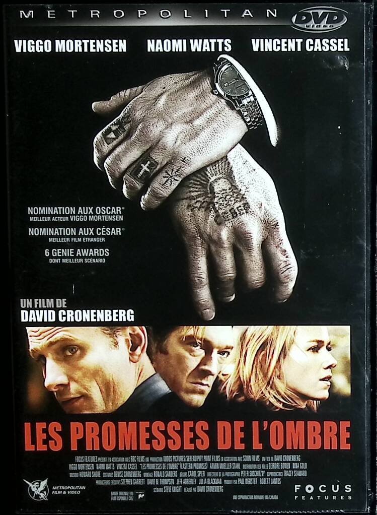 Les Promesses de l'ombre - Viggo Mortensen - Vincent Cassel DVD thriller