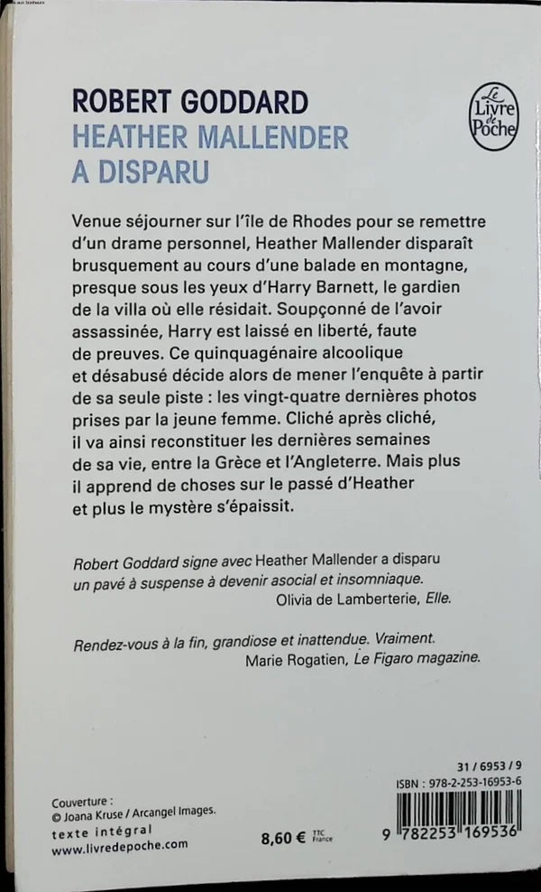 Heather Mallender a disparu - Robert Goddard - livre