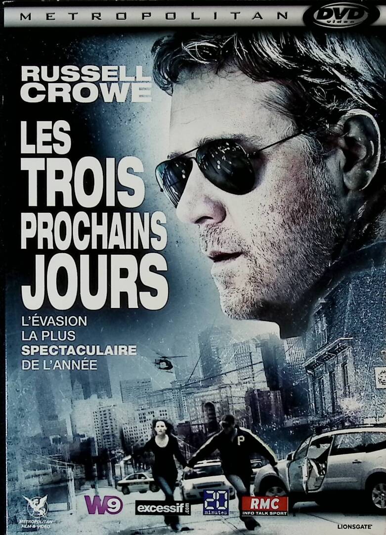 Les Trois prochains jours - Russell Crowe - Liam neeson DVD Thriller