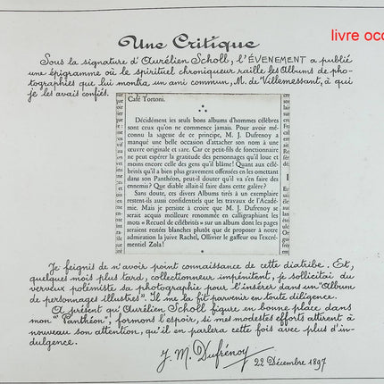 Dans l'intimités de personnages illustrés - 1860 1905 - Album troisième - Album de photographies - livre