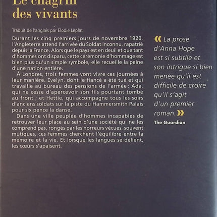 Le chagrin des vivants - Anna Hope - Livre