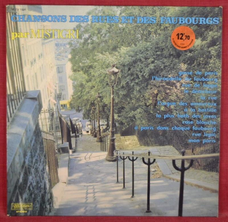 chansons des rues et des faubourgs par mistigri - disque vinyle 33 tours