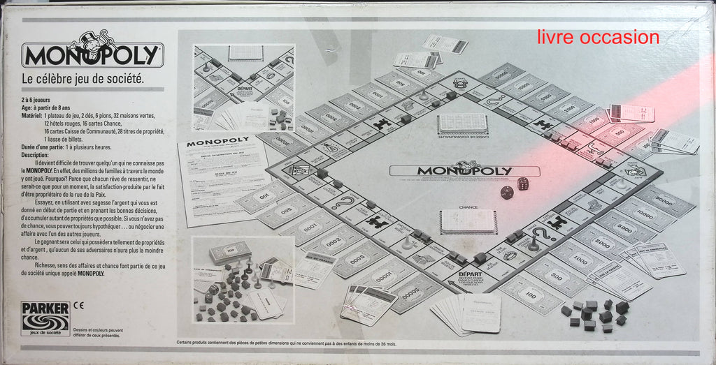 Monopoly Standard en francs - Parker - jeu de société