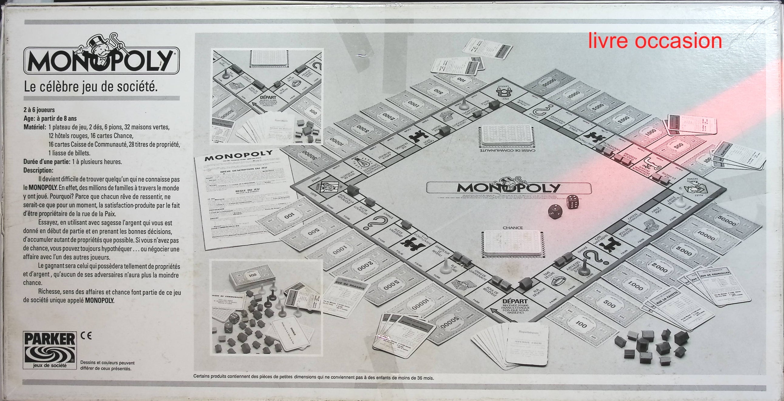 Monopoly Standard en francs - Parker - jeu de société