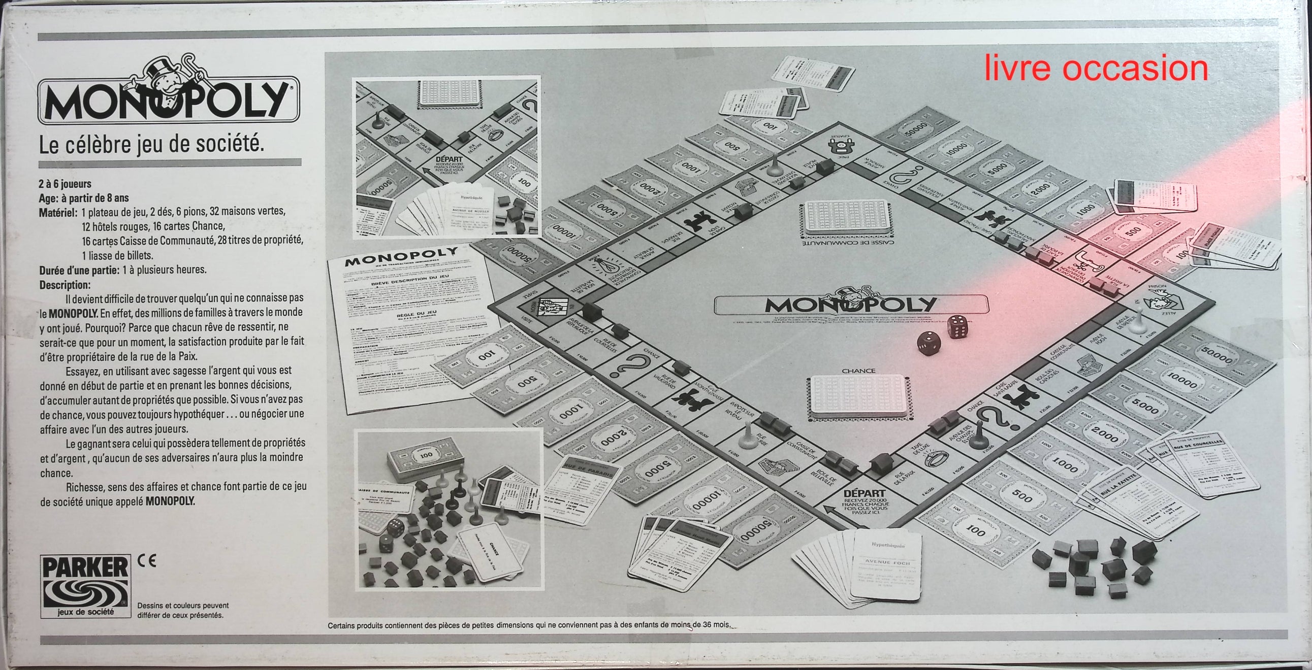 Monopoly Standard en francs - Parker - jeu de société