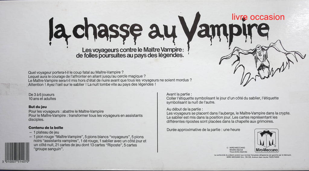 La chasse au vampires - Micro meccano - jeu de société