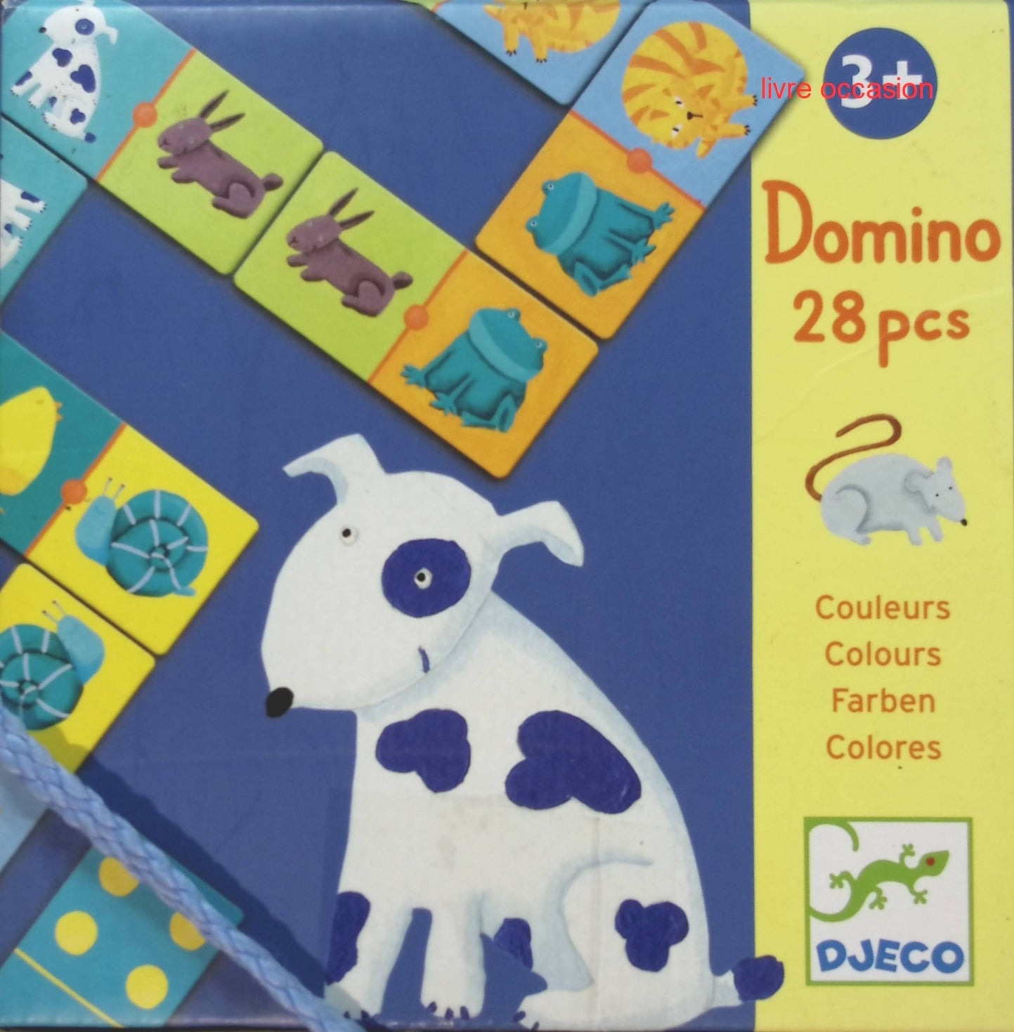 Domino 28 Pièces Animaux Et Couleurs - Djeco - jeu de société