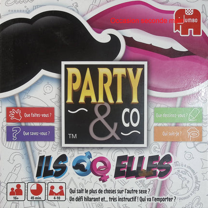 Party & Co Ils Elles – Jeu de plateau Quiz sur l’autre sexe Jumbo - jeu de société