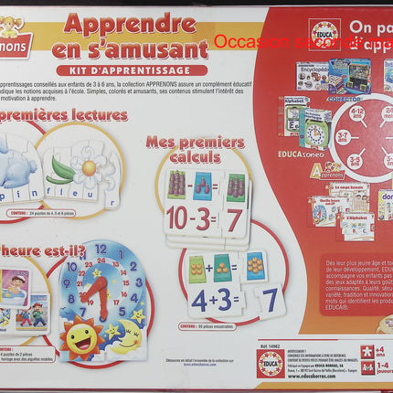 Educa Jeux Borras Kit d’apprentissage 3 en 1 – Apprendre à lire et l’heure dès 4-5 ans - jeu de société