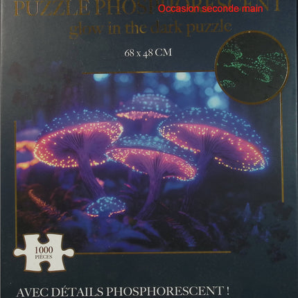 Puzzle phosphorescent 1000 pièces 68 x 48 cm – Puzzle adulte lumineux à assembler - jeu de société Puzzle