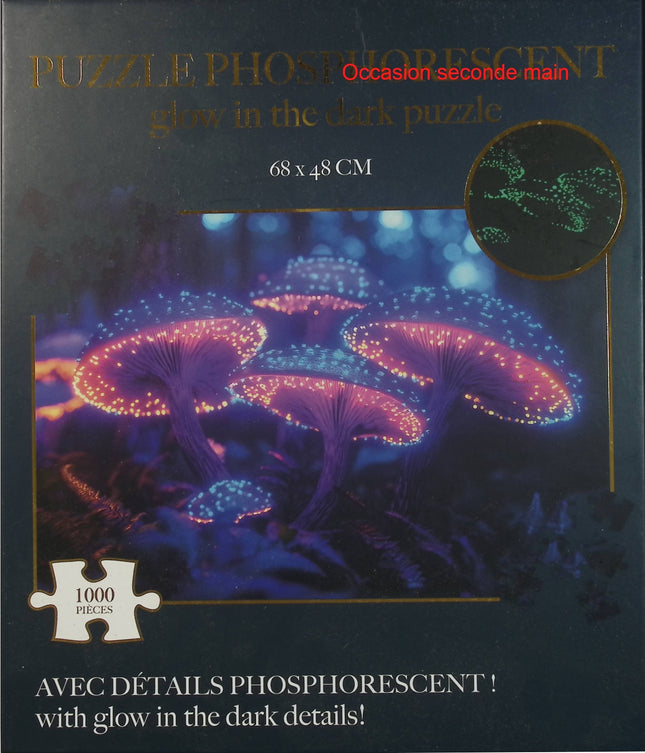 Puzzle phosphorescent 1000 pièces 68 x 48 cm – Puzzle adulte lumineux à assembler - jeu de société Puzzle