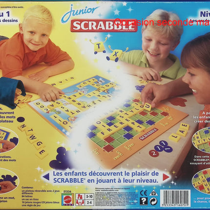 Mattel Scrabble Junior – Jeu de société éducatif pour enfants dès 5 ans - jeu de société