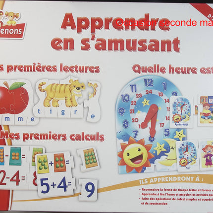 Educa Jeux Borras Kit d’apprentissage 3 en 1 – Apprendre à lire et l’heure dès 4-5 ans - jeu de société