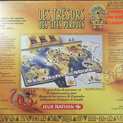 Jeu éducatif Les trésors des cités perdues Nathan jeu d’aventure logique énigmes famille enfants dès 7 ans - jeu de société