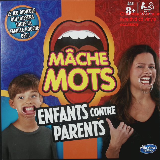 Jeu d’ambiance Mâche-Mots enfants contre parents Hasbro jeu drôle famille défis bouche pleine dès 8 ans 4 à 10 joueurs - jeu de société