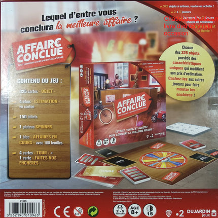 Jeu de société Affaire Conclue jeu d’enchères ambiance stratégie famille dès 10 ans 3 à 6 joueurs - jeu de société