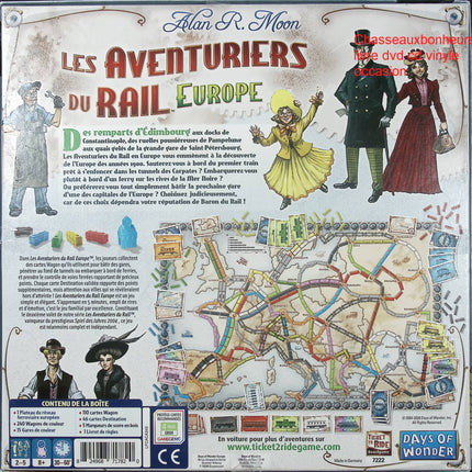 Jeu de société Les Aventuriers du Rail Europe Days of Wonder jeu stratégie famille trains dès 8 ans 2 à 5 joueurs - jeu de société